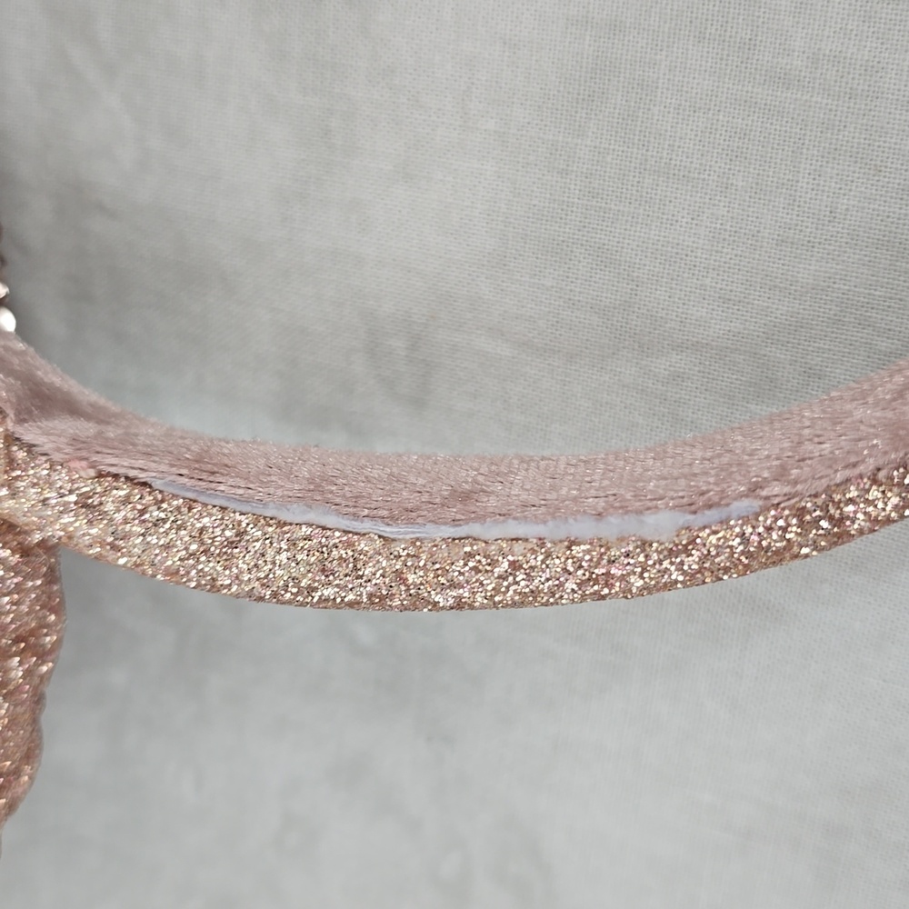 Disney Minnie Mouse Rose Gold Glitter and Sequin Headband - Picture 6 of 6